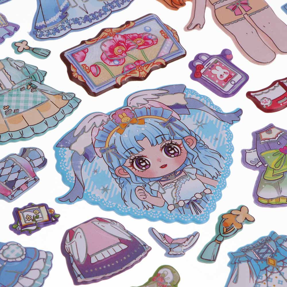 Набор для творчества с наклейками бумага, PP, PVC, 20х30см, 6 дизайнов, арт.№ 283-246