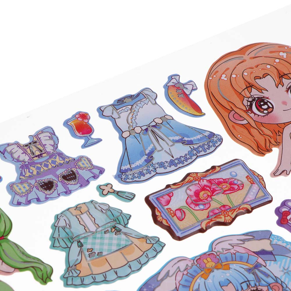 Набор для творчества с наклейками бумага, PP, PVC, 20х30см, 6 дизайнов, арт.№ 283-246