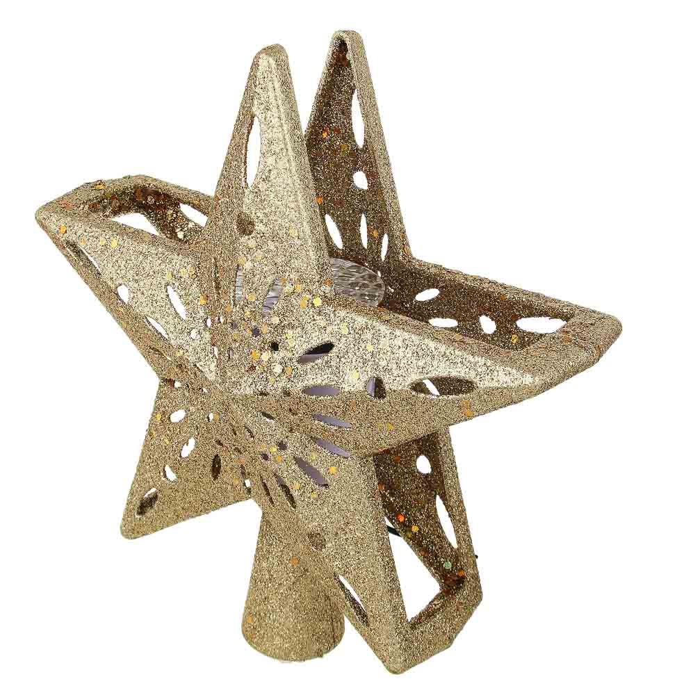 СНОУ БУМ Проектор верхушка на елку, 4LED*белый, 0°-180°, 24,3х6,5х25,5см, ПВХ черный, 220В, 50гц, арт.№ 351-714