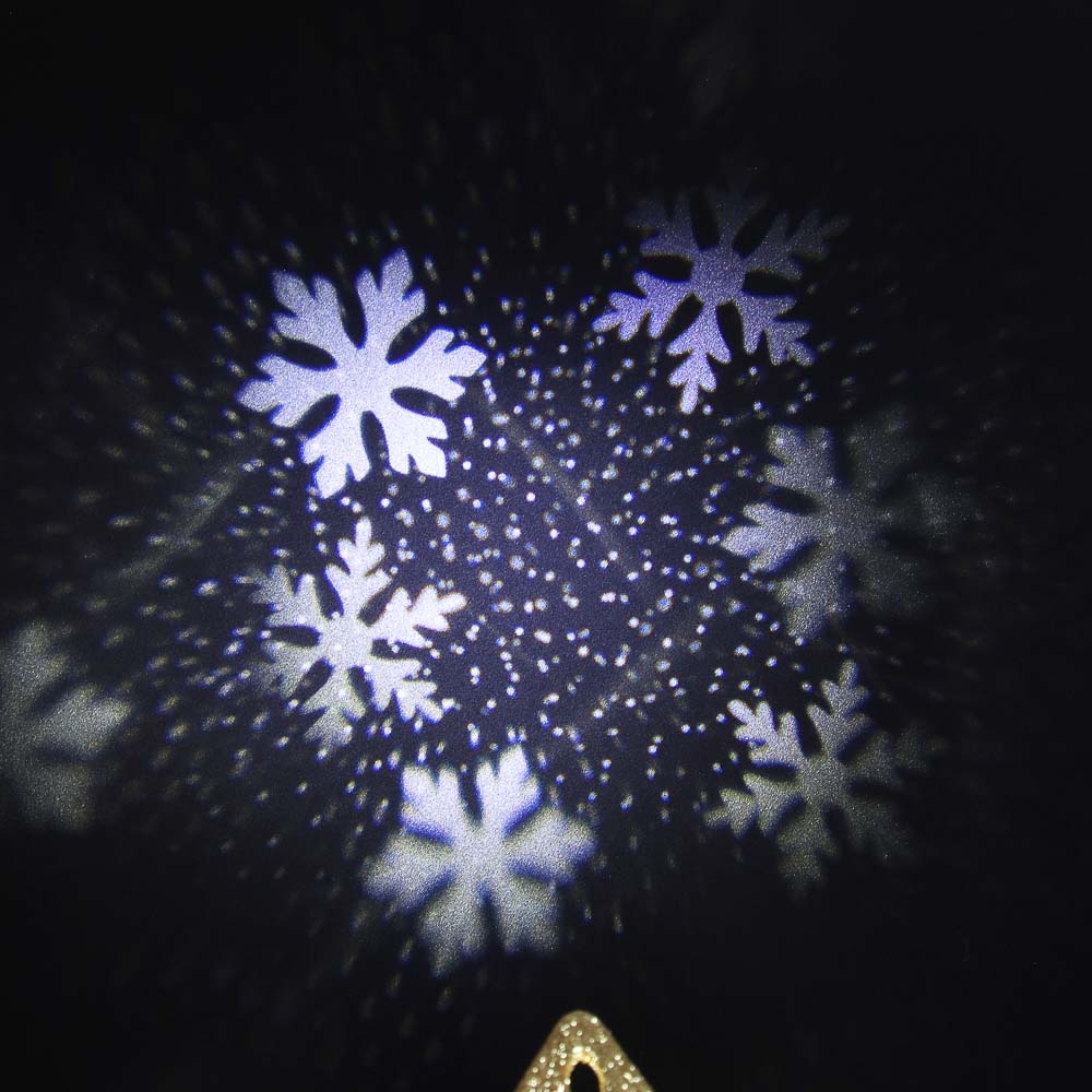 СНОУ БУМ Проектор верхушка на елку, 4LED*белый, 0°-180°, 24,3х6,5х25,5см, ПВХ черный, 220В, 50гц, арт.№ 351-714