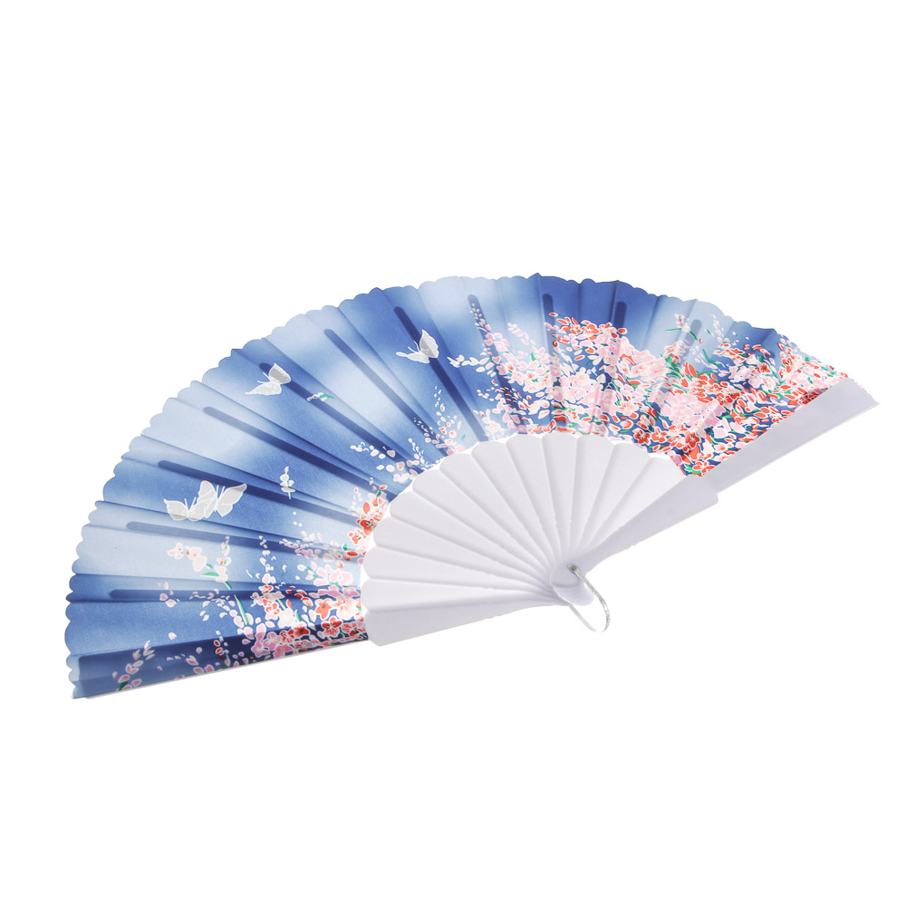 Веер складной тм GALANTE тканевый с рисунком, 23 см, полиэстер, пластик, 6 дизайнов, арт.№ 328-321