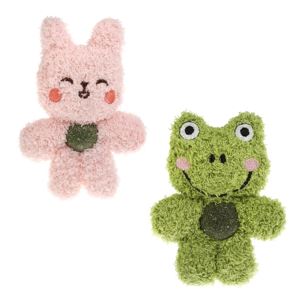 Игрушка для кошек VETTA, лягушонок/зайка, ПЭ, кошачья мята, 12 см, арт.№ 273-612