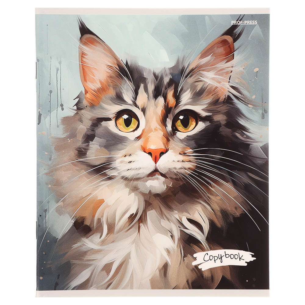 Тетрадь 48л., А5, в клетку, офсет, обл. мел.картон, скрепка, твин лак, микс, арт.№ 578-181