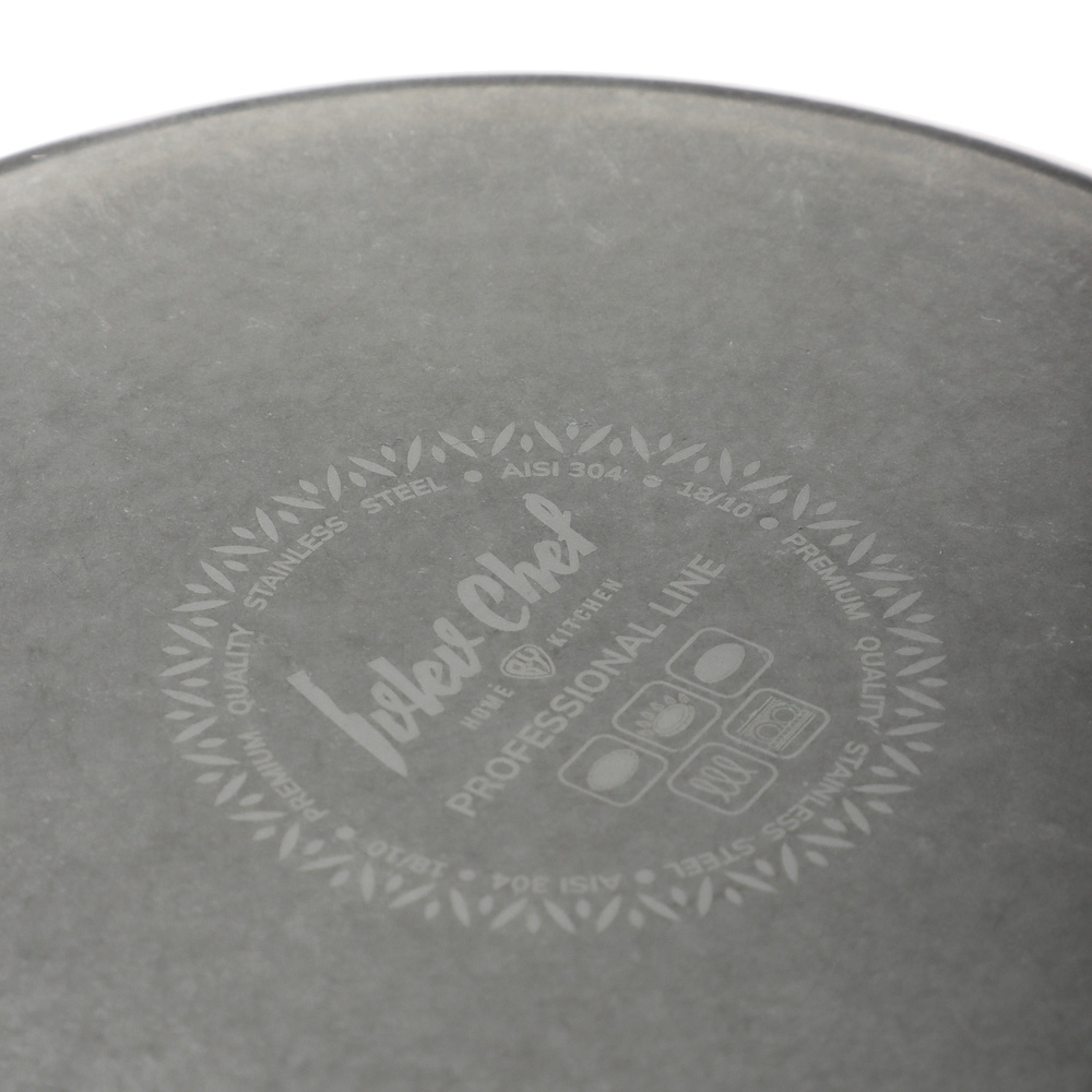 Ivlev Chef Ladoga Ковш 18х10,5см 2,5л, с нерж. крышкой, индукция, нерж.сталь 18/10, арт.№ 822-254