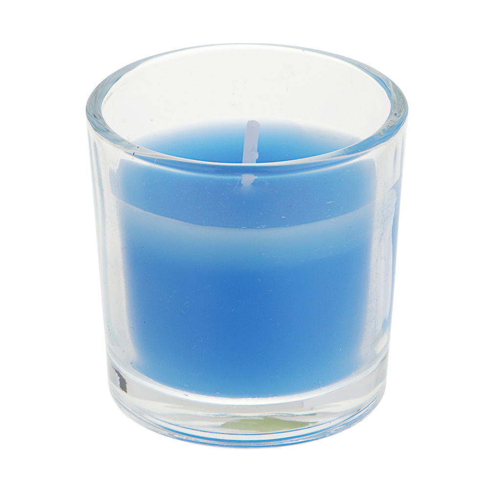 LADECOR Свеча ароматическая в стеклянном подсвечнике, в подарочной коробке, 4,5x4,5 см, 6 видов., арт.№ 508-876