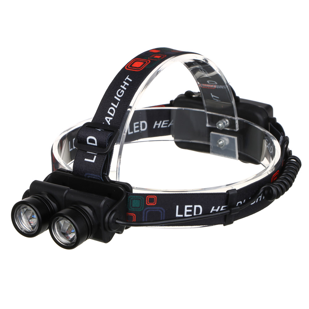 ЕРМАК Фонарь налобный, поворотный, 2 XPE LED, 2400мАч, 4 режима, арт.№ 221-089