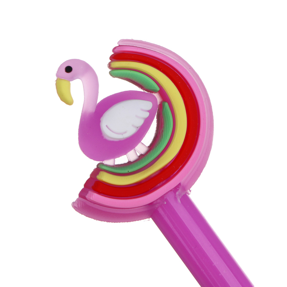 Ручка гелевая синяя, с наконечником в форме птицы на радуге, 4 дизайна, арт.№ 591-197