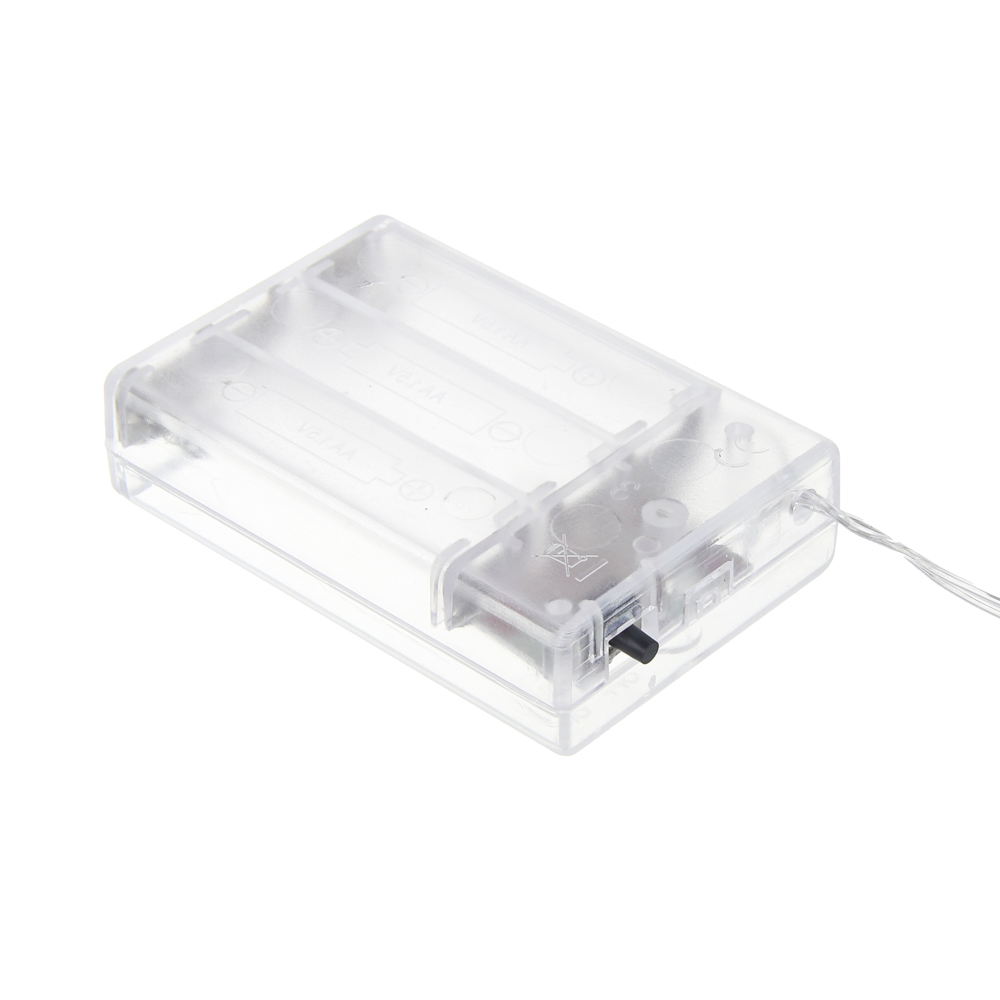 Гирлянда нить росы 5 м СНОУ БУМ, 50 LED ламп, свечение шампань, 8 режимов, проволока серебряный цвет, 3хАА, арт.№ 384-337