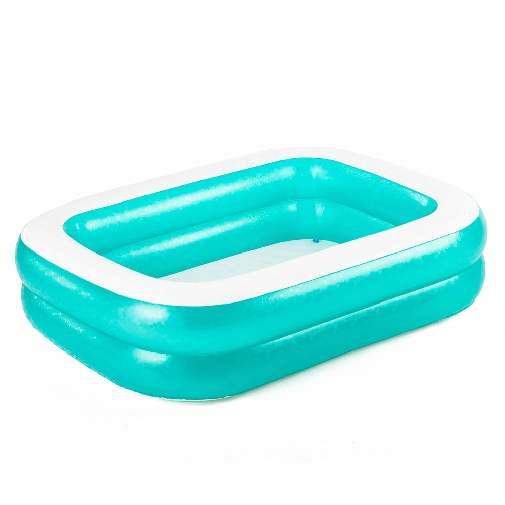 BESTWAY Бирюзовый прямоугольный семейный бассейн, ПВХ, 200х146х48см,  3+, 54005, арт.№ 107-197