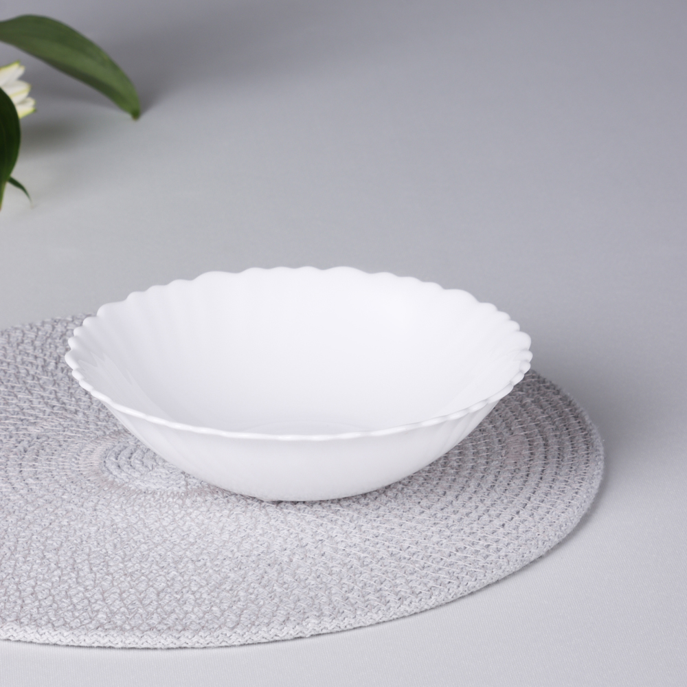 MILLIMI Бьянко Плюс Салатник, опаловое стекло, 16.5см,400мл, арт.№ 818-024