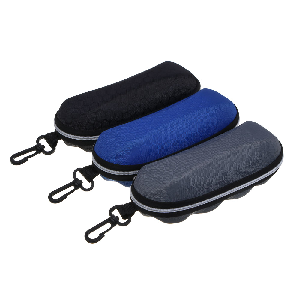 ЮL Футляр для очков на молнии с карабином, ЭВА, 16х6,5см, 3 цвета, арт.№ 339-110