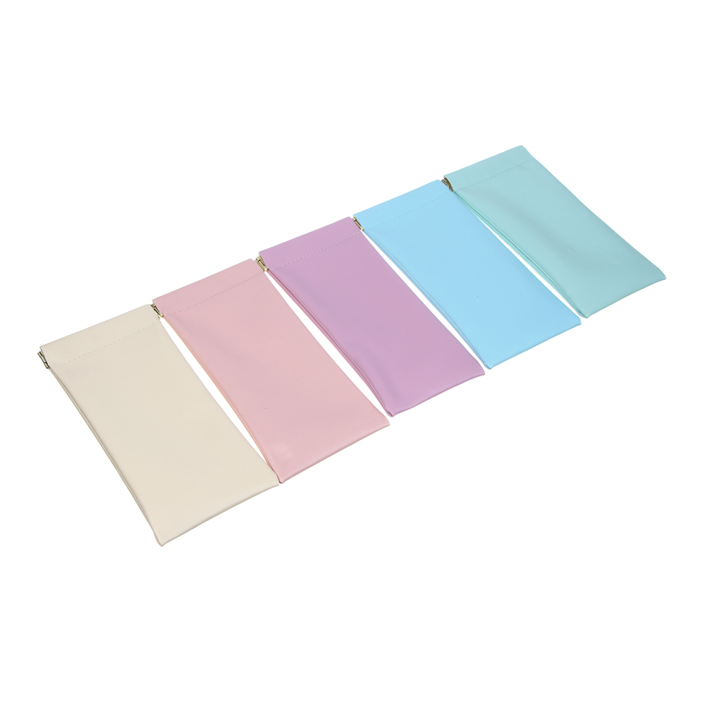 ЮL Чехол для очков мягкий с зажимом, ПУ, 18х8,5см, 5 цветов, арт.№ 339-111