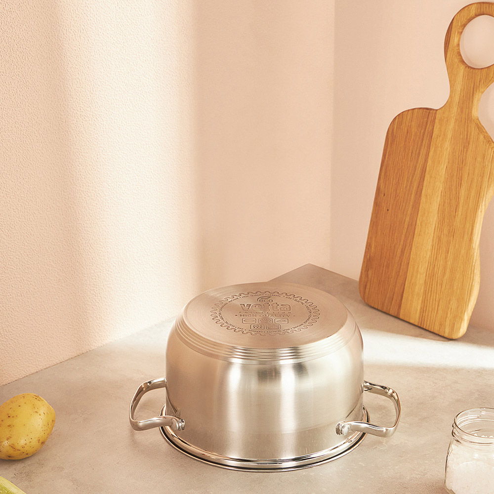 VETTA Берн Кастрюля 20х12см. 3,5л. со стекл. крышкой, индукция, арт.№ 822-101