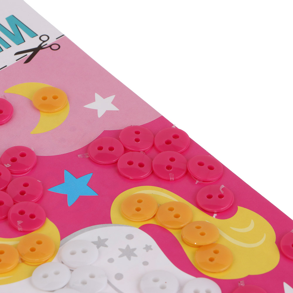 Аппликация пуговками, ХОББИХИТ, картон, пластик,19х27см, арт.№ 285-174