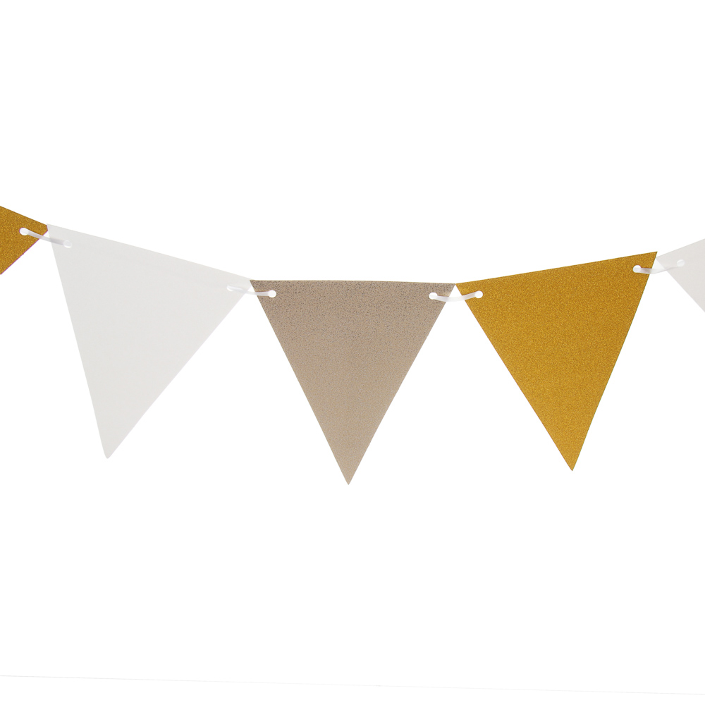 Fntastic Растяжка "Флажки", 12 треугольников, глиттер, бумага, арт.№ 521-136