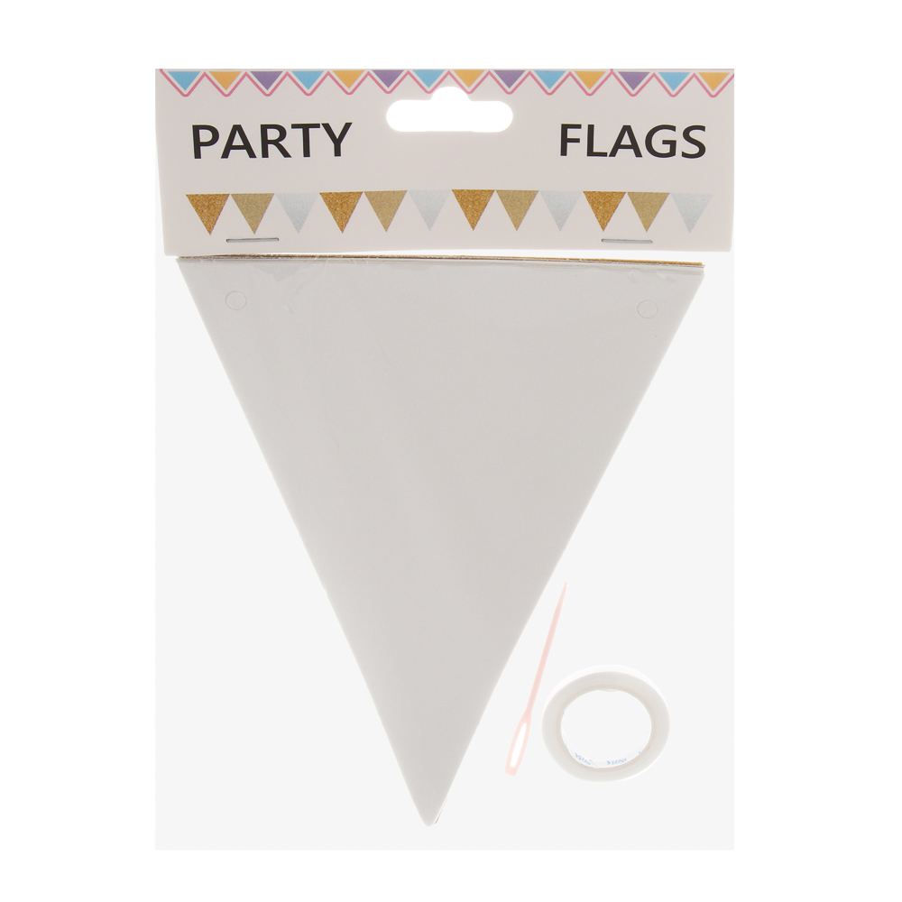 Fntastic Растяжка "Флажки", 12 треугольников, глиттер, бумага, арт.№ 521-136