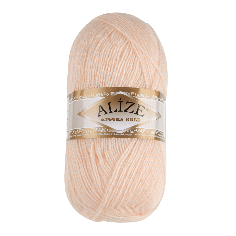 Пряжа Angora gold/Ализе 100г/550м 10 % мохер 10 % шерсть 80 % акрил (681-ярко-персиковый), арт.№ 308-315