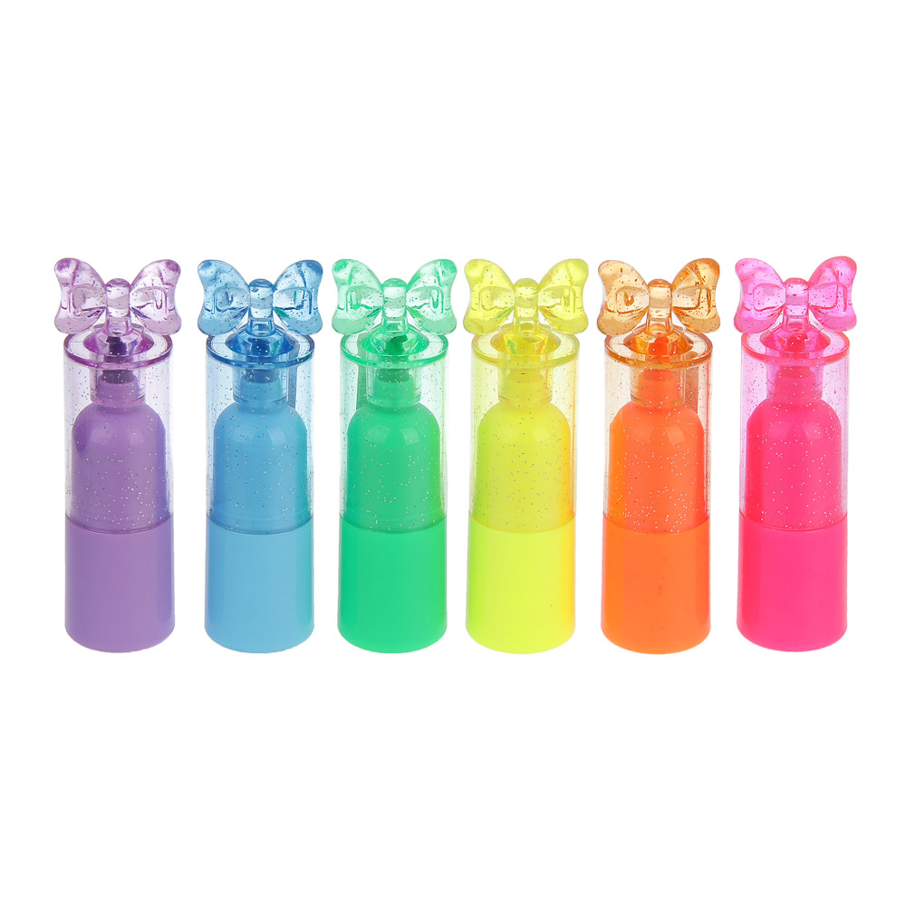 Маркер-выделитель, колпачок в форме бантика, 6 цветов, арт.№ 613-137