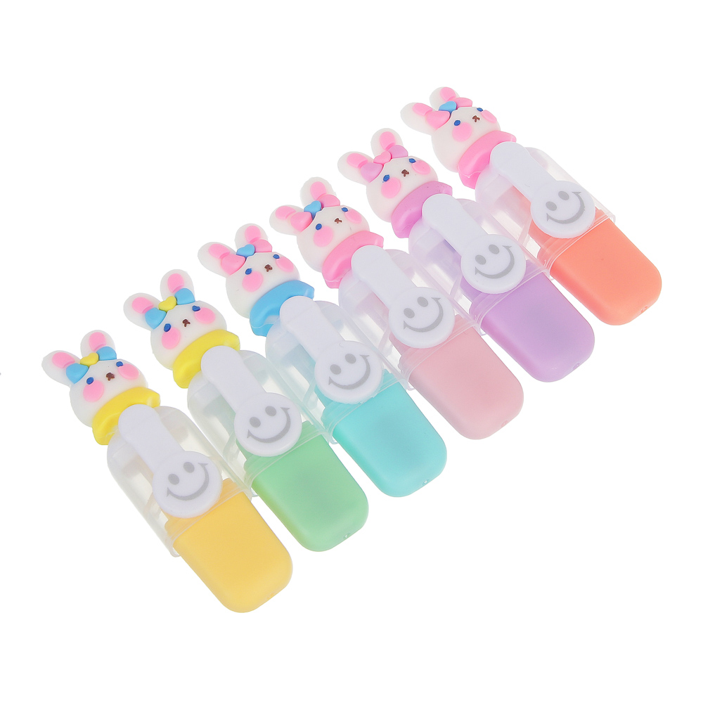 Маркер-выделитель, колпачок в форме зайчика, 6 цветов, арт.№ 613-138