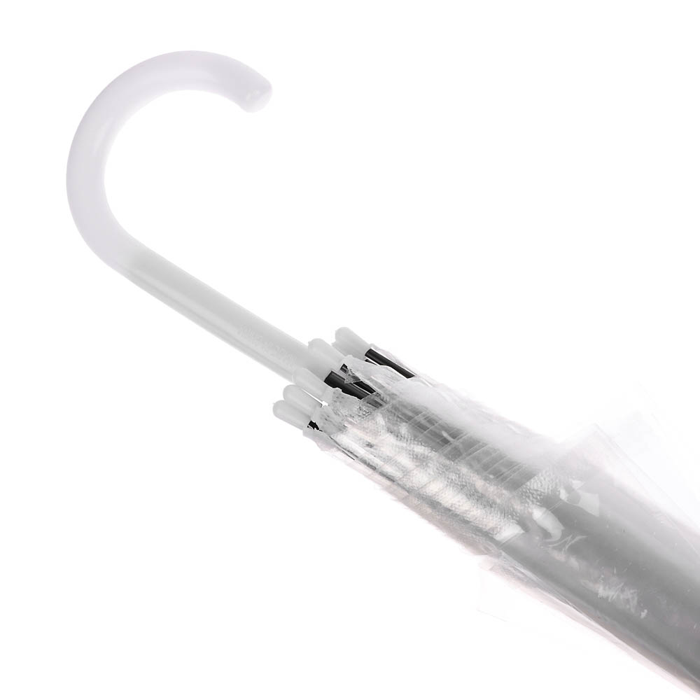 Зонт-трость прозрачный, диаметр 90 см, 8 спиц, ЭВА, пластик, сплав, 3 цвета, арт.№ 302-404