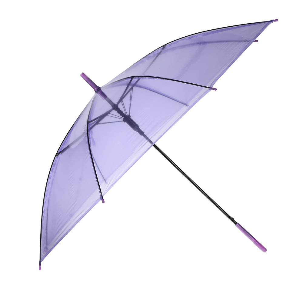 Зонт-трость прозрачный, диаметр 90 см, 8 спиц, ЭВА, пластик, сплав, 3 цвета, арт.№ 302-404