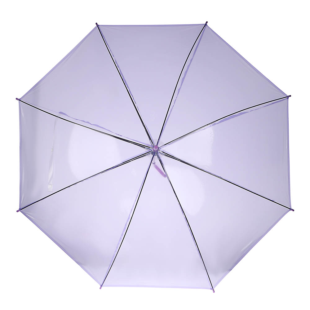 Зонт-трость прозрачный, диаметр 90 см, 8 спиц, ЭВА, пластик, сплав, 3 цвета, арт.№ 302-404