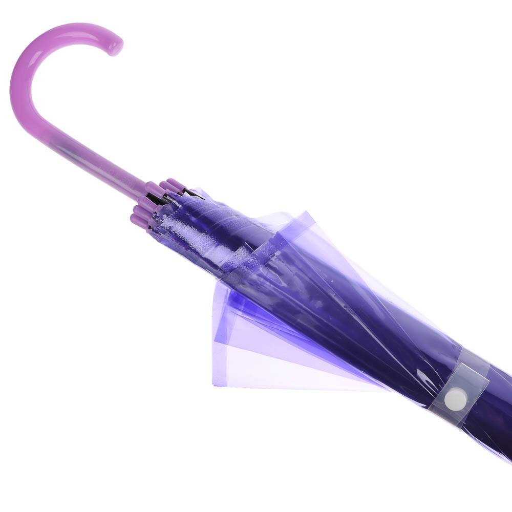 Зонт-трость прозрачный, диаметр 90 см, 8 спиц, ЭВА, пластик, сплав, 3 цвета, арт.№ 302-404