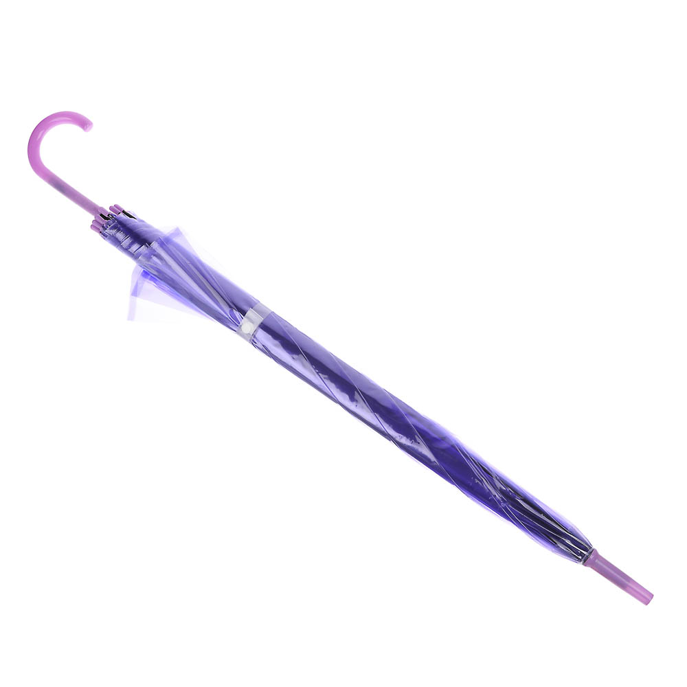 Зонт-трость прозрачный, диаметр 90 см, 8 спиц, ЭВА, пластик, сплав, 3 цвета, арт.№ 302-404