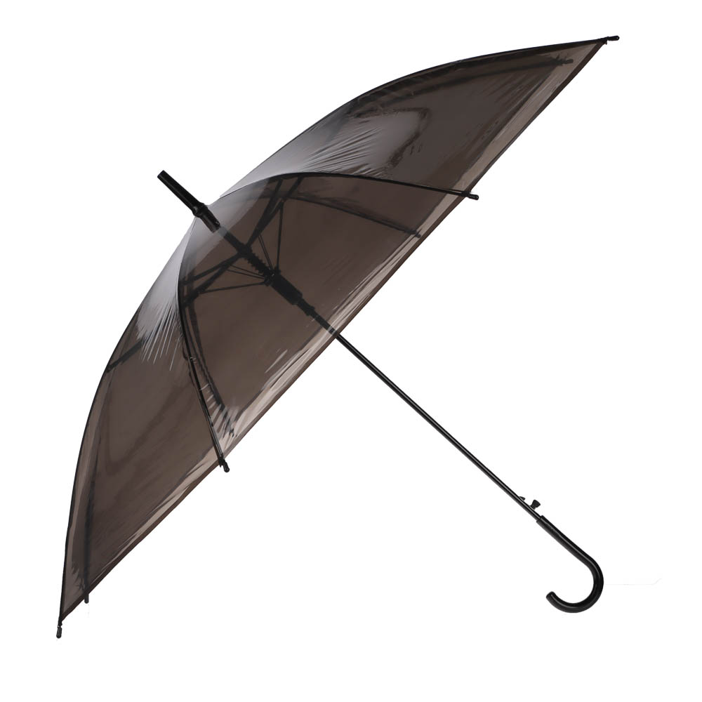 Зонт-трость прозрачный, диаметр 90 см, 8 спиц, ЭВА, пластик, сплав, 3 цвета, арт.№ 302-404