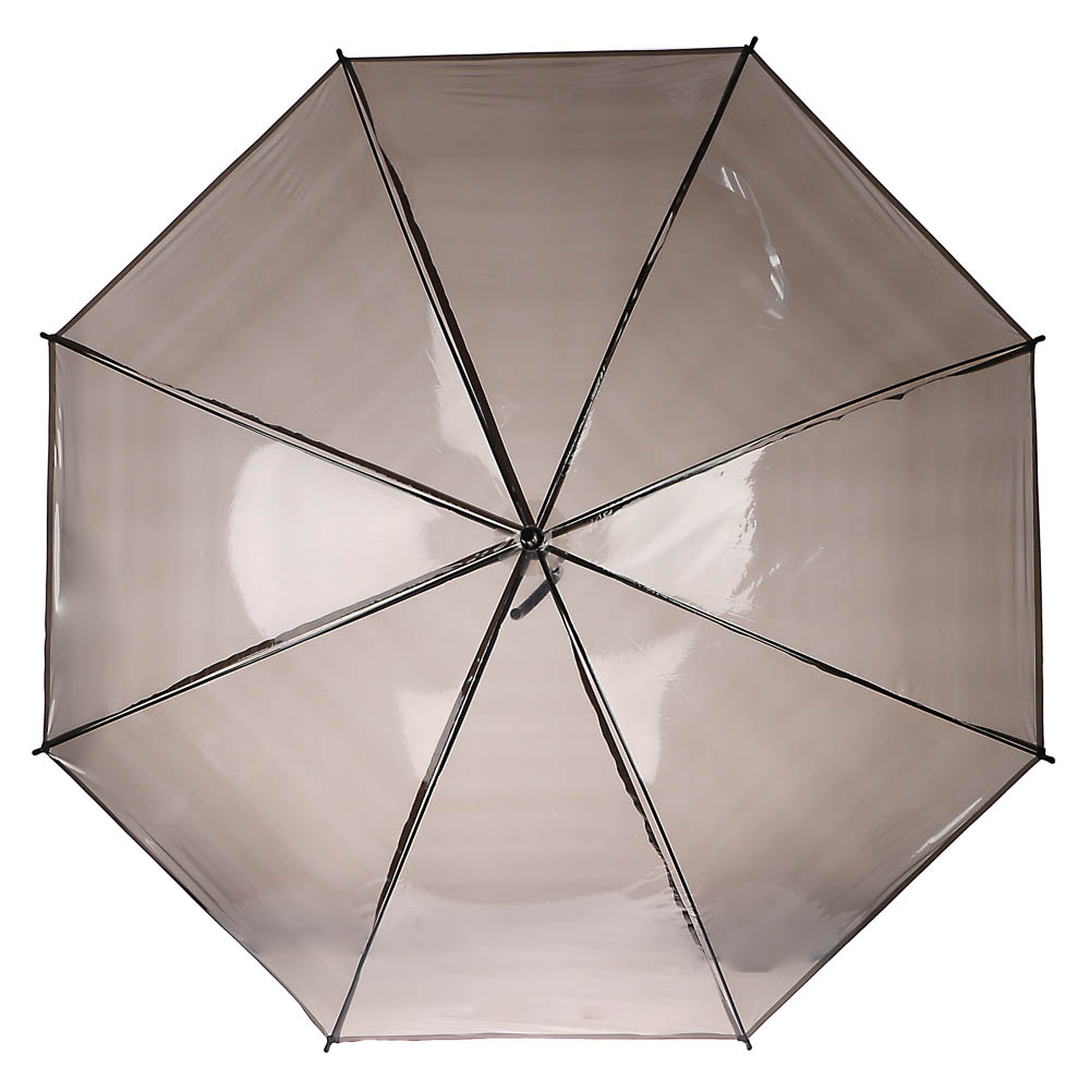 Зонт-трость прозрачный, диаметр 90 см, 8 спиц, ЭВА, пластик, сплав, 3 цвета, арт.№ 302-404
