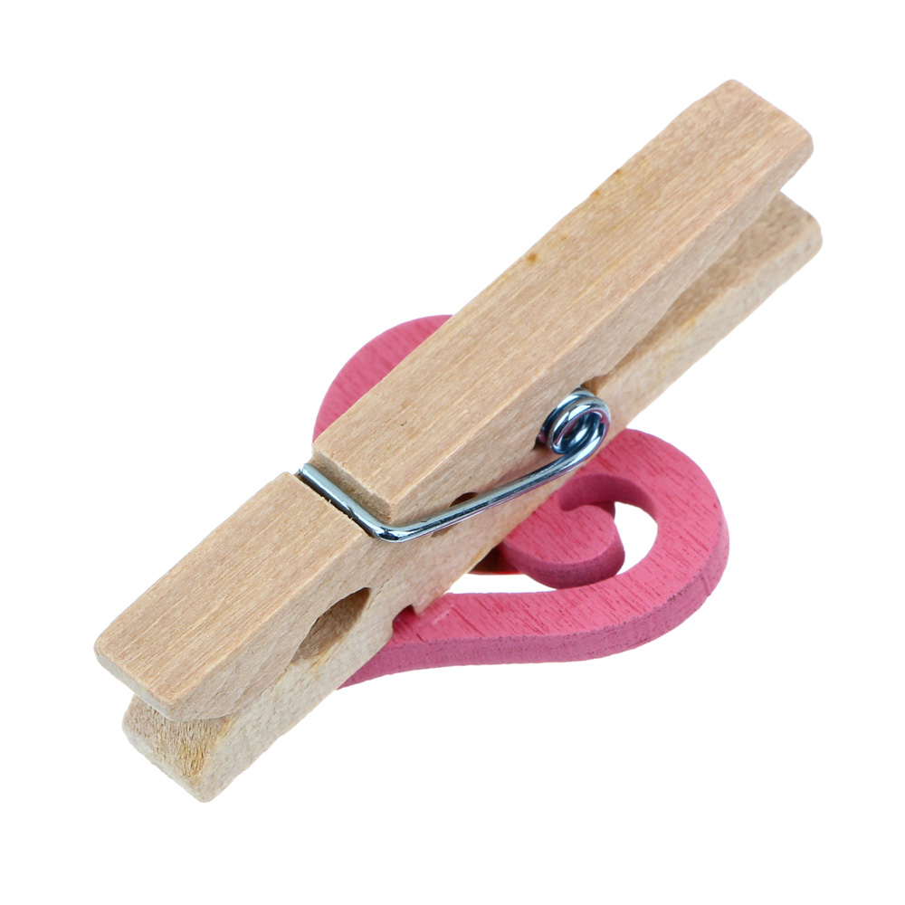 Набор прищепок декоративных 8 шт, с сердечками, МДФ, арт.№ 597-272