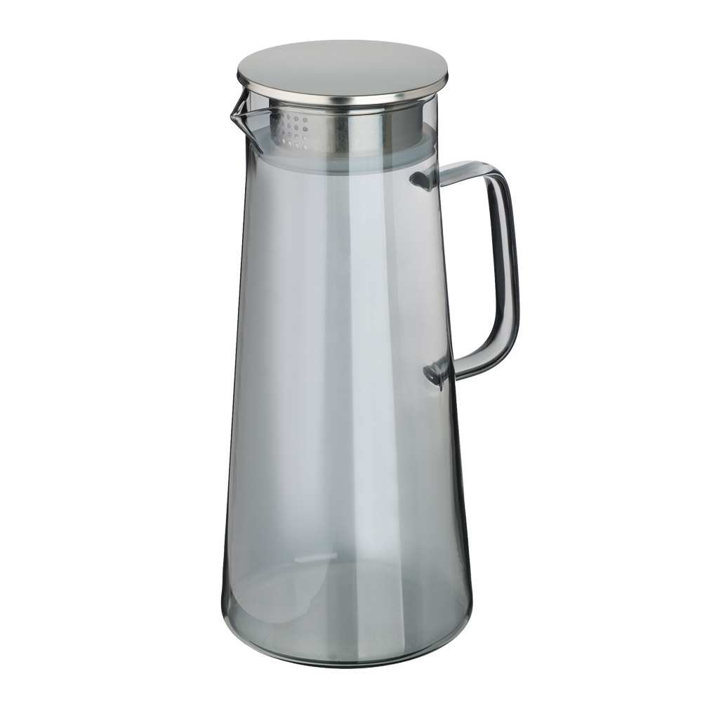 SATOSHI Графит Кувшин для воды 1,8л, стекло, нерж.сталь, арт.№ 850-267