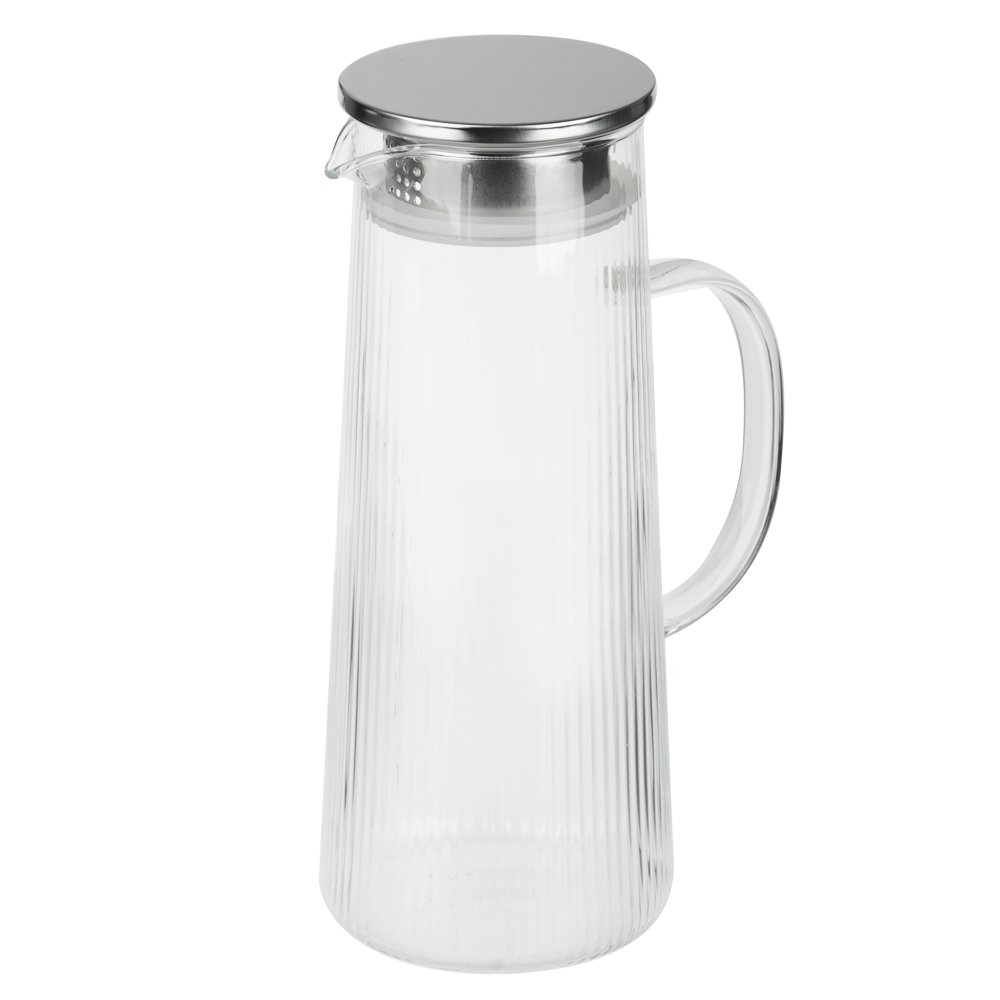 SATOSHI Набор Кувшин 1,3л, 6 стаканов 200мл, стекло, нерж.сталь, арт.№ 850-269