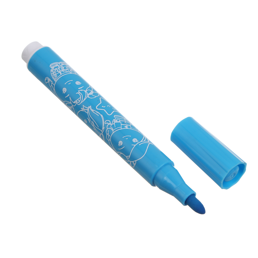 Фломастеры 12цв. BY Русские Супергерои "Каваи", утолщенные, 10,4см., в пласт. боксе с ручкой, арт.№ 801-083