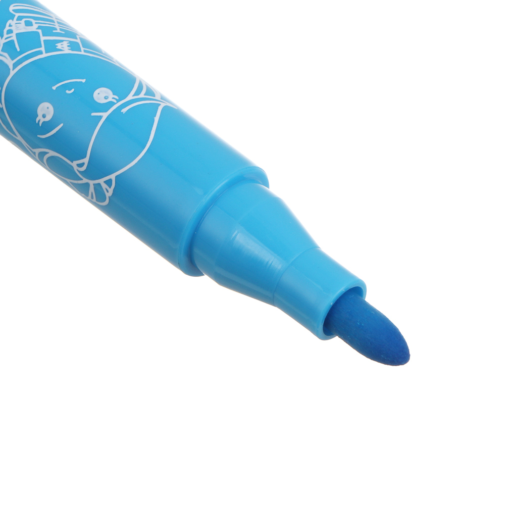 Фломастеры 12цв. BY Русские Супергерои "Каваи", утолщенные, 10,4см., в пласт. боксе с ручкой, арт.№ 801-083