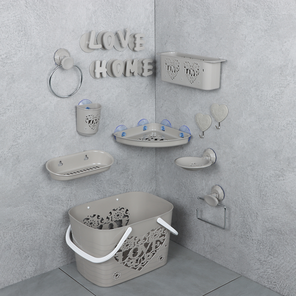 VETTA Love Полочка для ванной комнаты, пластик, 23х10,5х5см, 2 цвета, арт.№ 463-918