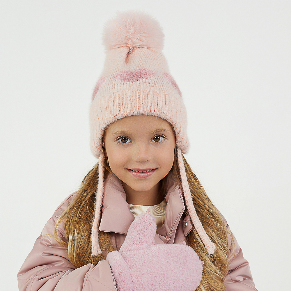 GALANTE Шапка детская с подкладом на завязках, р-р 50-52, 2 цвета, СЗШ24-22, арт.№ 314-862