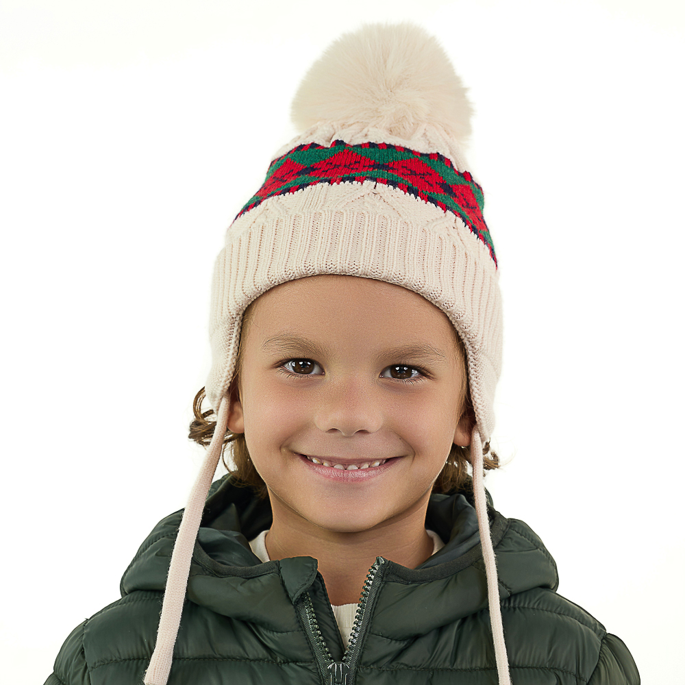 GALANTE Шапка детская с подкладом на завязках, р-р 50-52, 2 цвета, СЗШ24-23, арт.№ 314-863