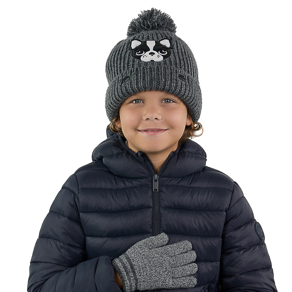 GALANTE Шапка бини детская на подкладе с аппликацией, р-р 52-54, 3 цвета, СЗШ24-24, арт.№ 314-864