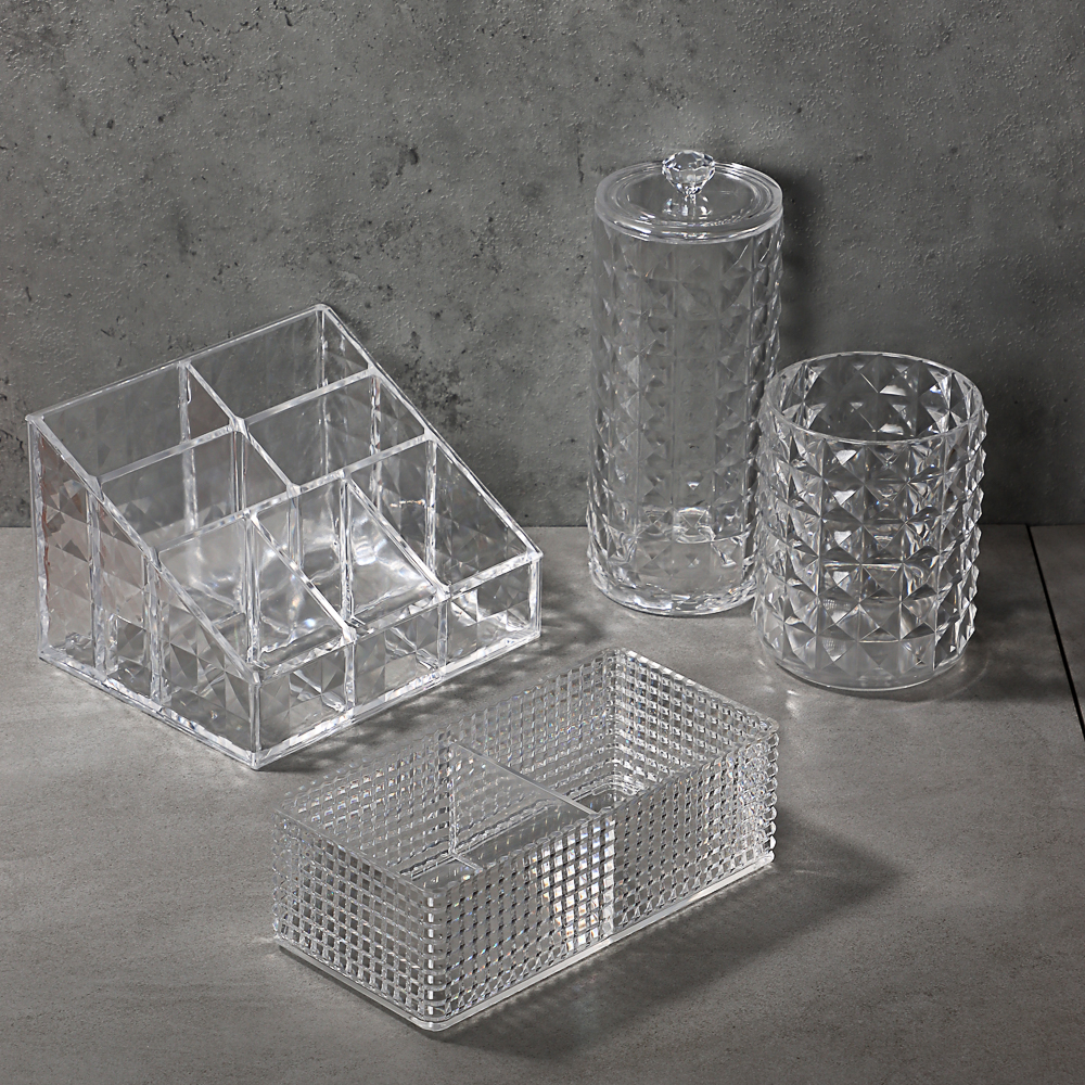 VETTA Органайзер косметический CRYSTAL, полистирол, 7,5x7,5x18 см, арт.№ 463-321