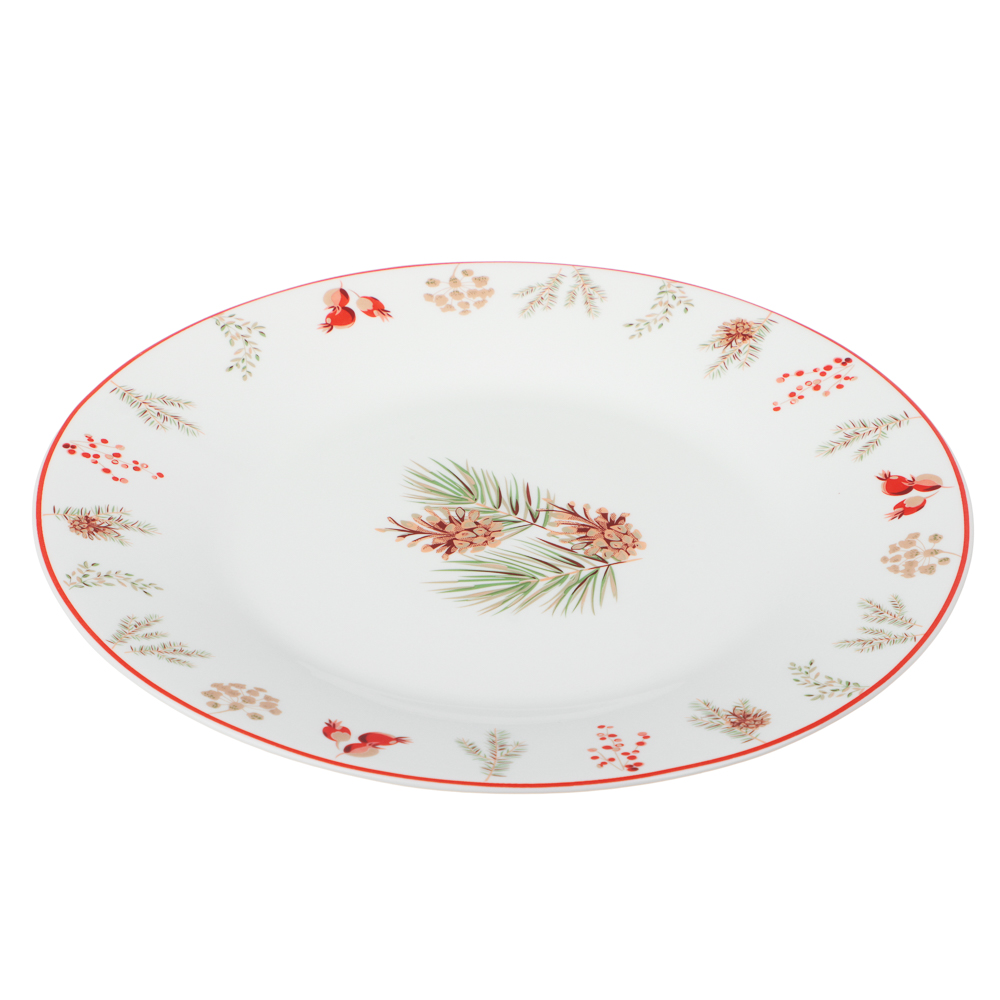 MILLIMI Шишки Тарелка закусочная 20см, опаловое стекло, арт.№ 820-650