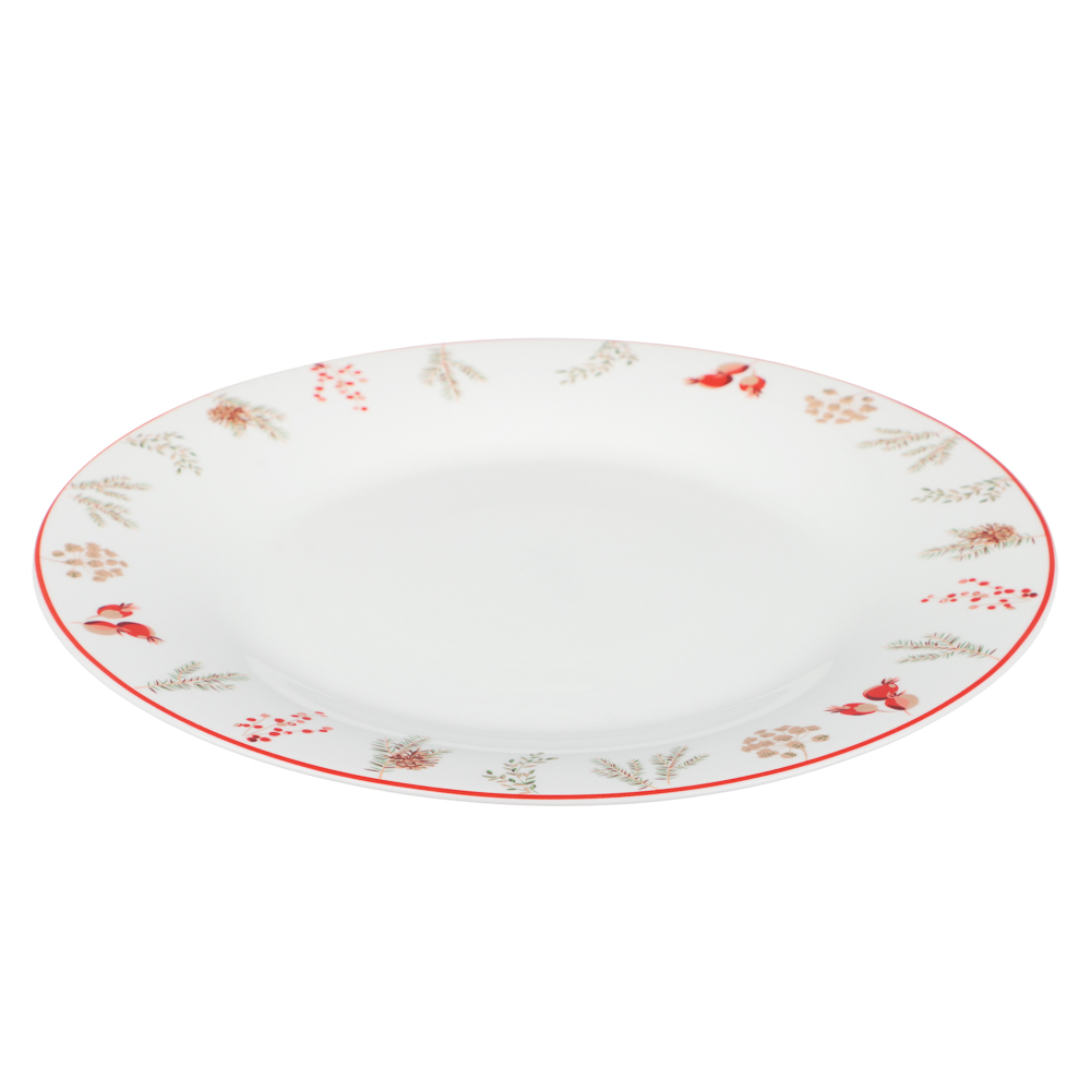 MILLIMI Шишки Тарелка подстановочная 25см, опаловое стекло, арт.№ 820-651