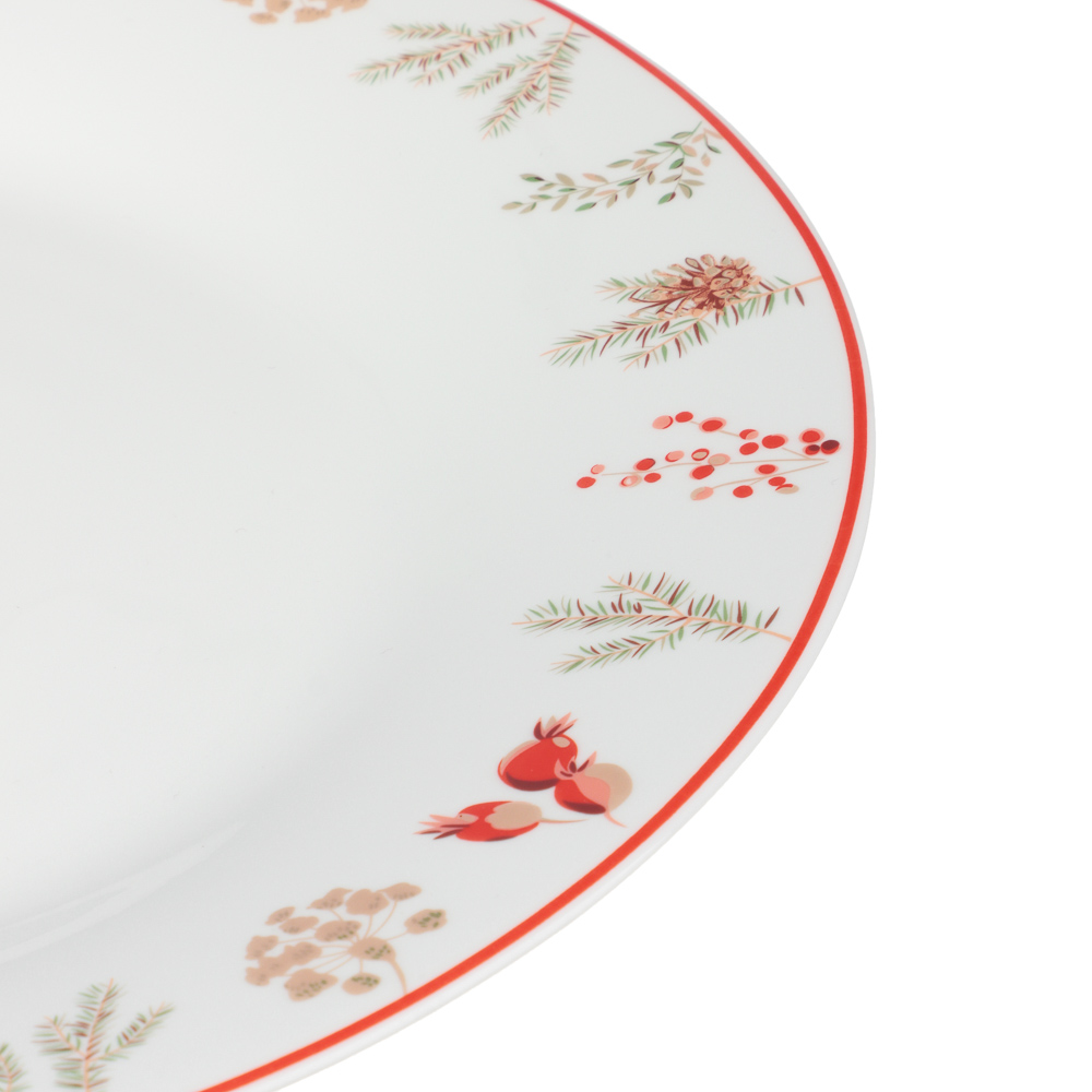 MILLIMI Шишки Тарелка подстановочная 25см, опаловое стекло, арт.№ 820-651