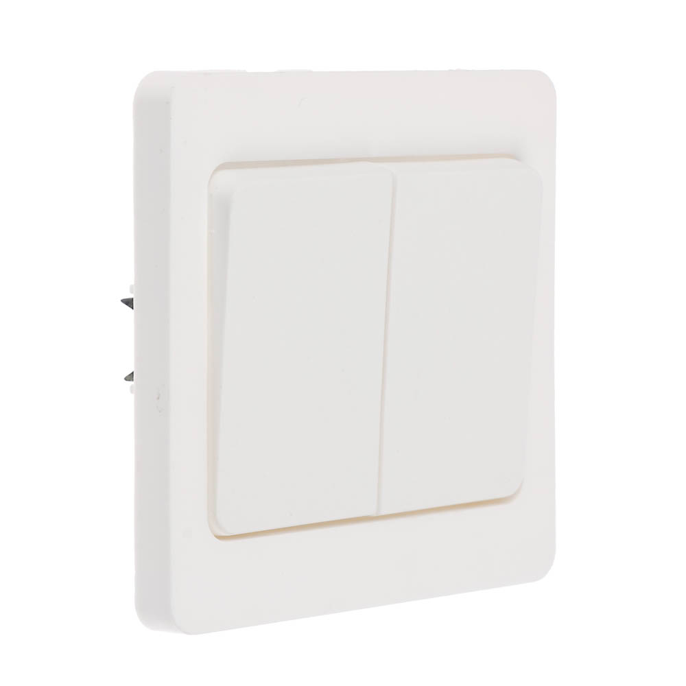 Выключатель двухклавишный скрытой установки Intro Style, 10А-250В, IP20, СУ,7-104-01, белый, арт.№ 904-142