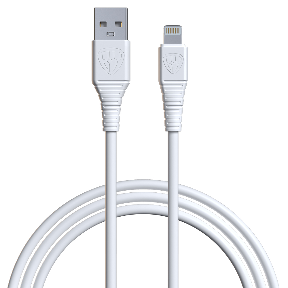 Кабель для зарядки USB(A)-iP BY Классик, 1м, 2.4A, белый, арт.№ 931-232