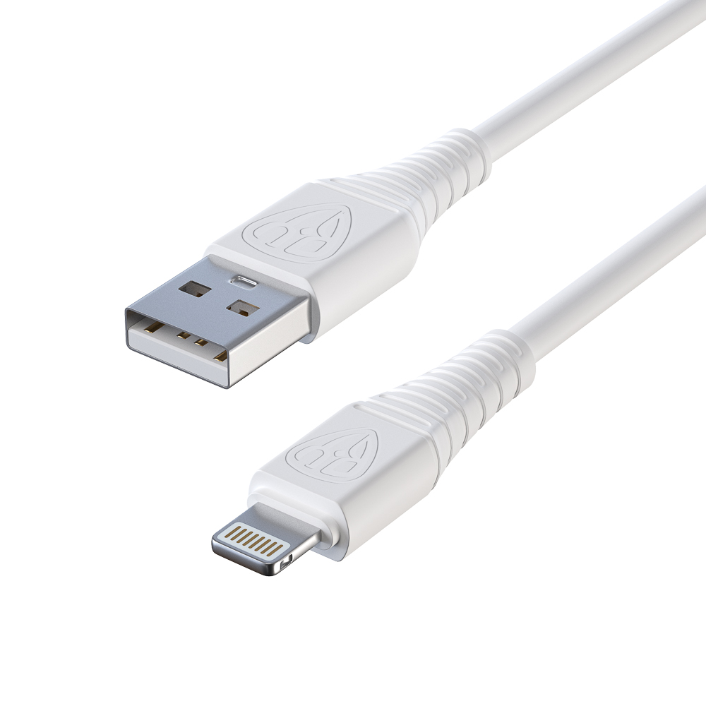 Кабель для зарядки USB(A)-iP BY Классик, 1м, 2.4A, белый, арт.№ 931-232
