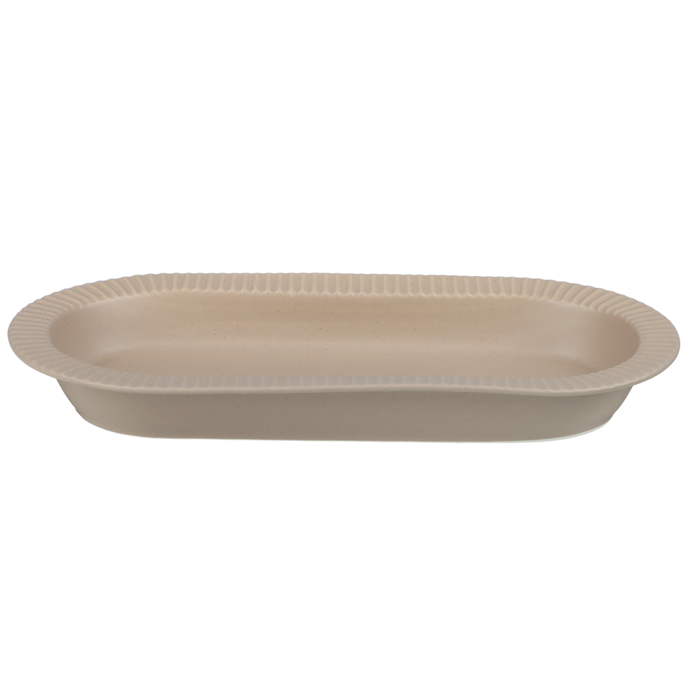 Блюдо овальное Лусия тм MILLIMI, 31,5х14,5см, фарфор, кофейный, арт.№ 816-271