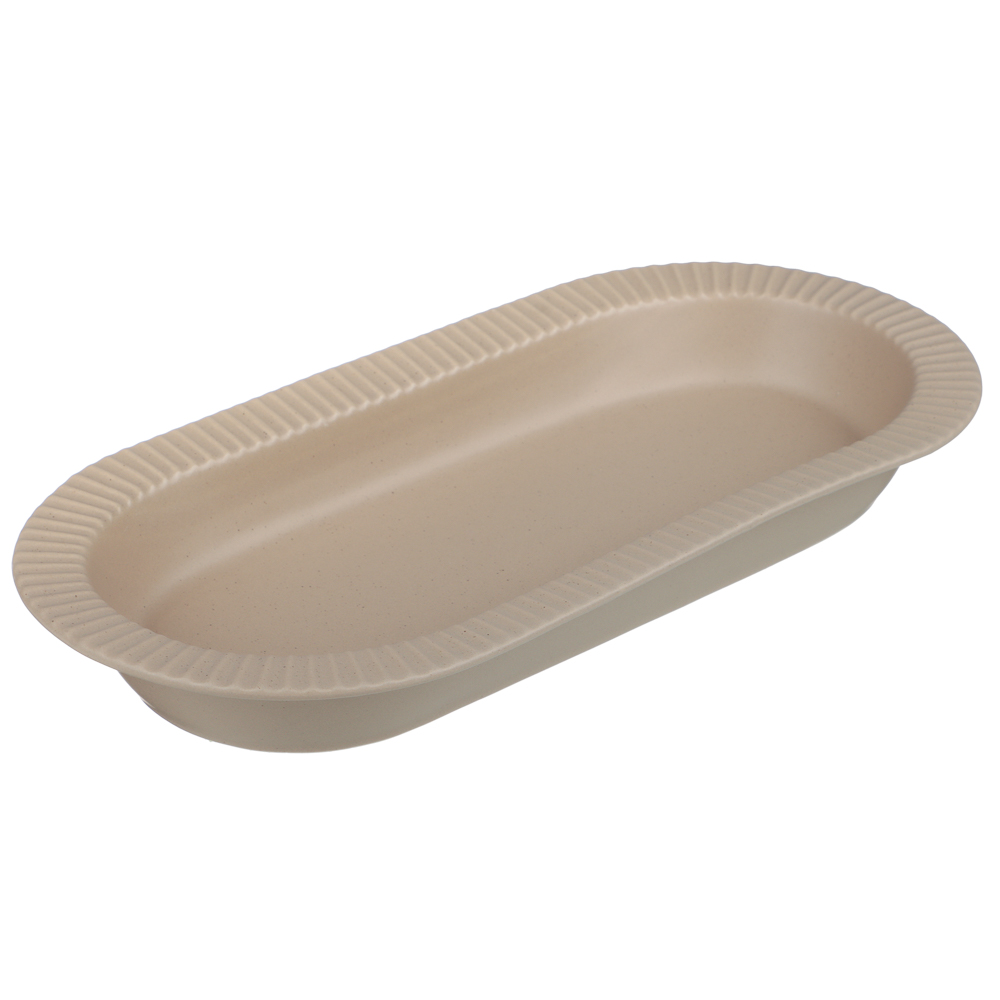 Блюдо овальное Лусия тм MILLIMI, 31,5х14,5см, фарфор, кофейный, арт.№ 816-271