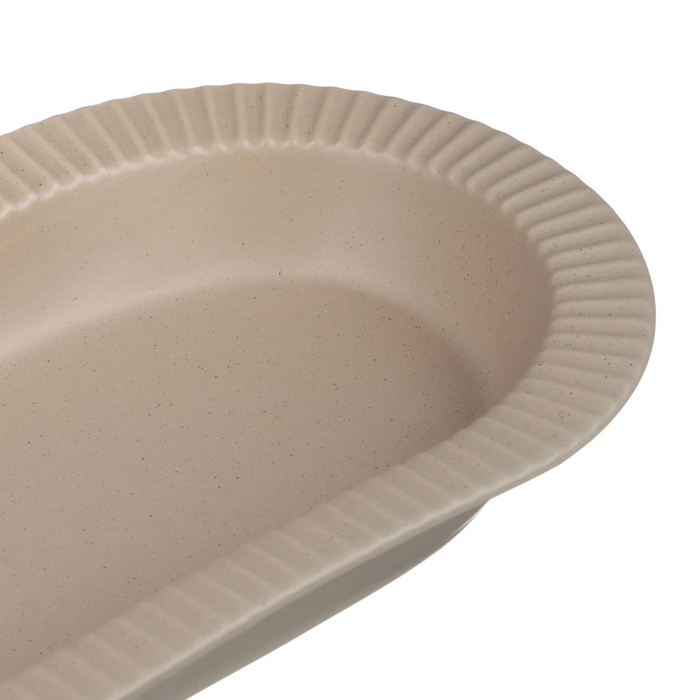 Блюдо овальное Лусия тм MILLIMI, 31,5х14,5см, фарфор, кофейный, арт.№ 816-271