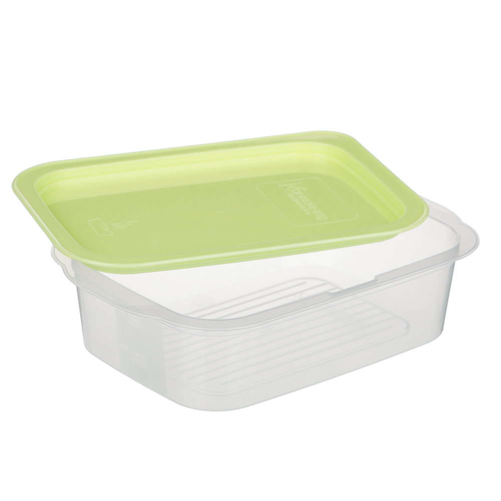 Контейнер пищевой прямоугольный 0,49л с паровыпуском и мерной шкалой, пластик, арт.№ 861-539
